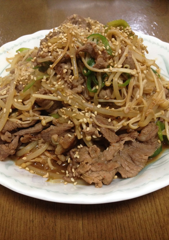 牛肉のエノキもやし炒め-レシピのメイン写真