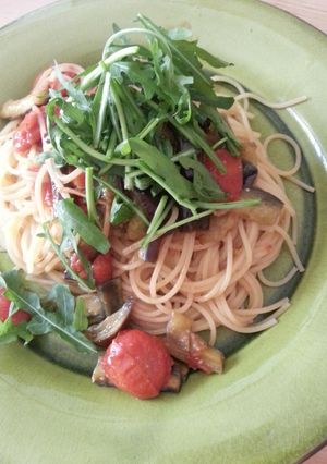 とても簡単!プチトマトとナスのパスタ-レシピのメイン写真