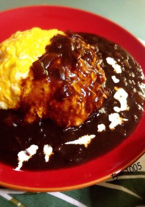 簡単とろ〜りオムライス♡ケチャップご飯-レシピのメイン写真