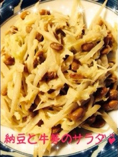 簡単美味しい❁納豆と牛蒡のサラダ❁-レシピのメイン写真