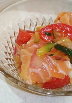 夏にOK塩レモン&青しそドレの魚介マリネ-レシピのメイン写真