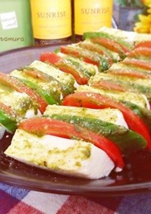 絹豆腐ときゅうりとトマトのサラダ-レシピのメイン写真