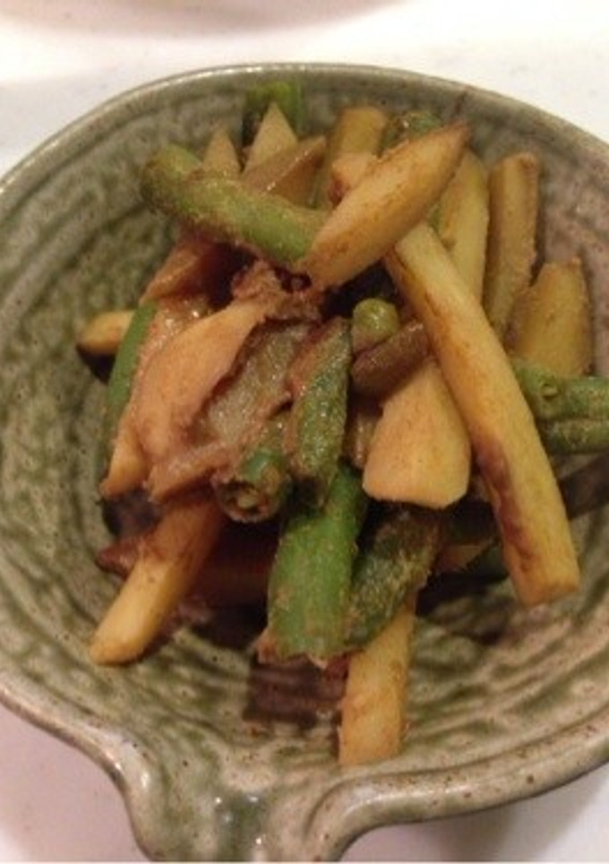三度豆とじゃがいものカレー炒め-レシピのメイン写真