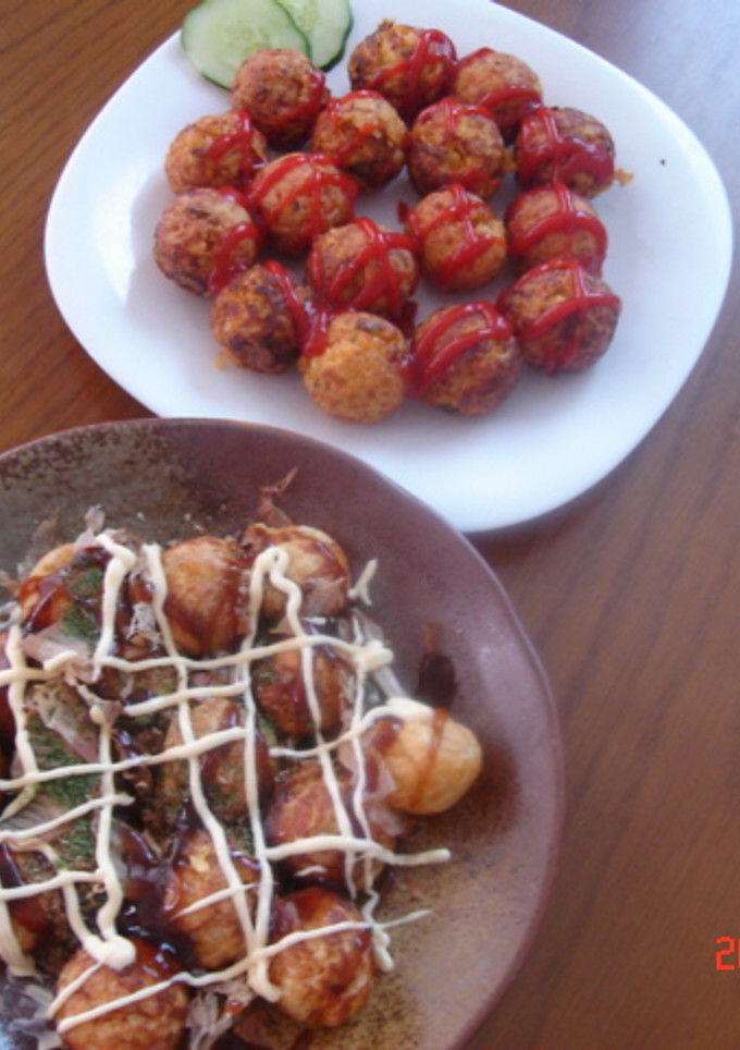 今日のお昼御飯はたこ焼き器で-レシピのメイン写真
