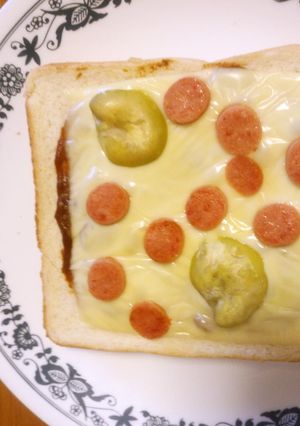大きいスライスチーズDe和風トースト-レシピのメイン写真