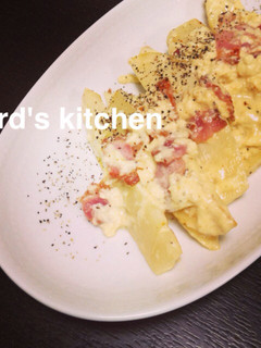 焼き筍のカルボナーラソース-レシピのメイン写真
