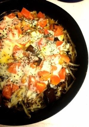 夏野菜たっぷり簡単カレーもやしグラタン-レシピのメイン写真
