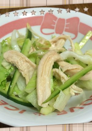 鶏胸肉のサッパリサラダ-レシピのメイン写真