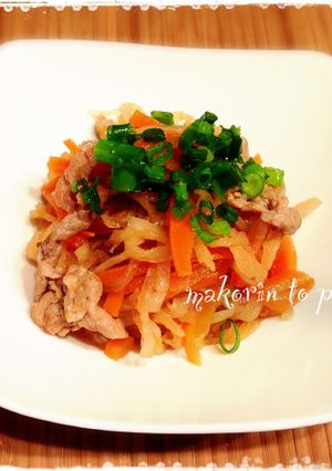 簡単!豚肉と切り干し大根の煮物-レシピのメイン写真