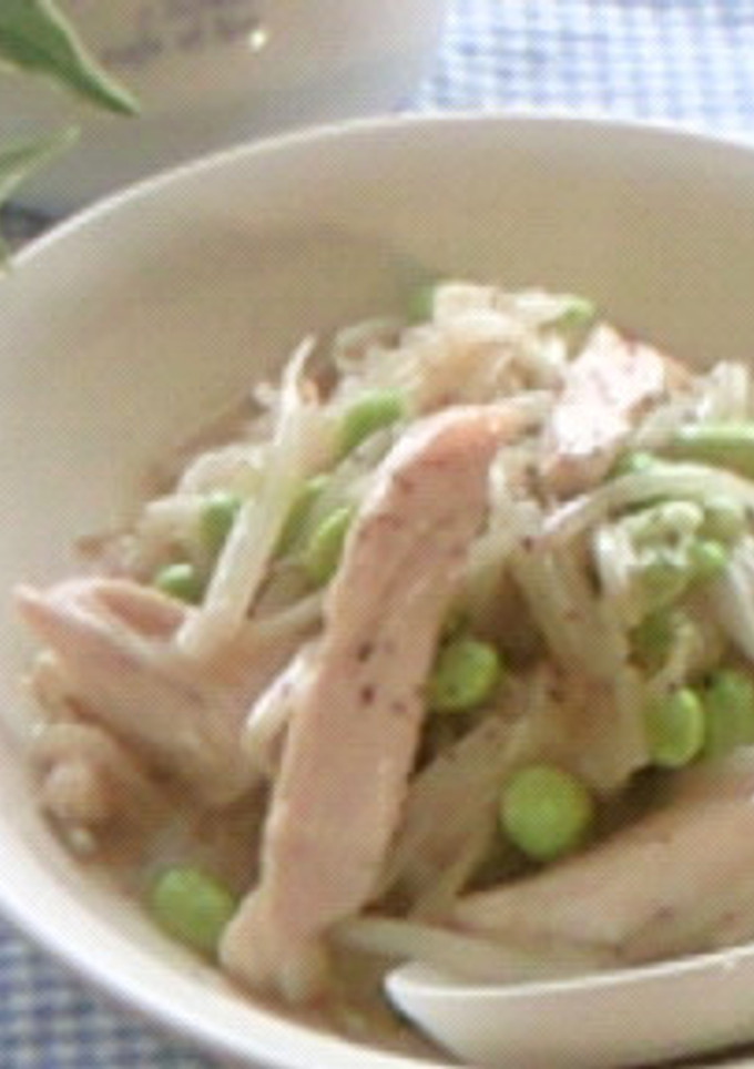 鶏肉ともやしと枝豆のあっさり炒め-レシピのメイン写真