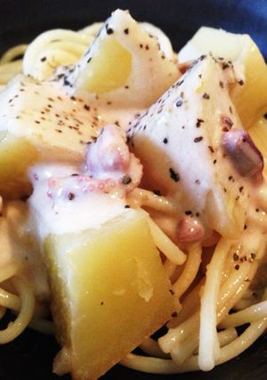 ポテトパスタの塩辛クリーム-レシピのメイン写真