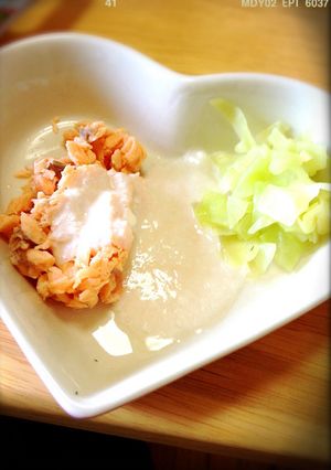 離乳食後期〜鮭のオーロラソースかけ-レシピのメイン写真
