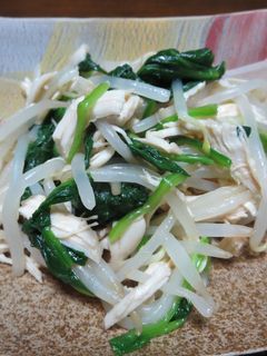 酸っきりササミとほうれん草のナムル風-レシピのメイン写真