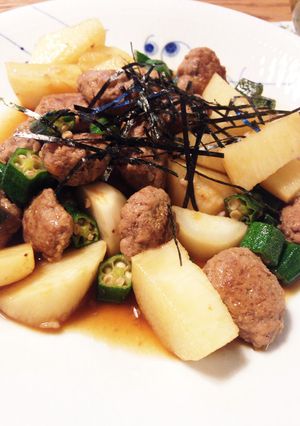 長いも肉団子炒め-レシピのメイン写真