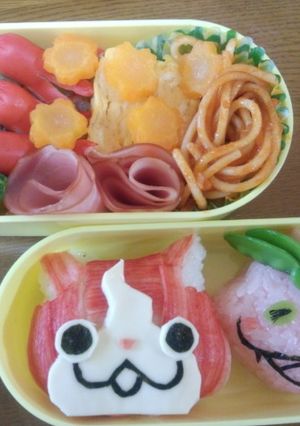 ジバニャンとフクリュウ弁当 妖怪ウォッチ-レシピのメイン写真