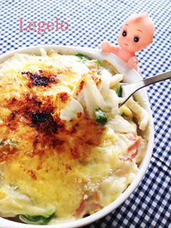 簡単&時短☆モチモチうどんグラタン♪-レシピのメイン写真