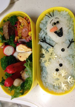 ＊アナと雪の女王＊オラフキャラ弁☆-レシピのメイン写真