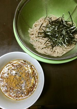 お一人料理　みょうが　かつお粉で　冷そば-レシピのメイン写真