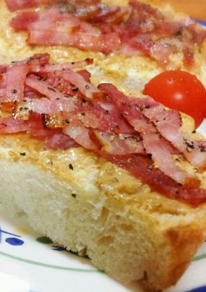 Pナッツバター蜂蜜ベーコン*トースト-レシピのメイン写真
