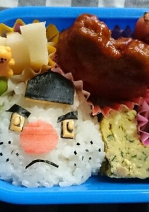 妖怪ウォッチ☆簡単キャラ弁☆おにぎり侍-レシピのメイン写真