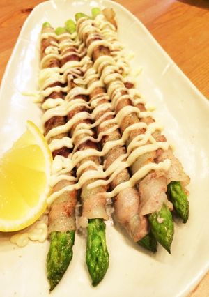 居酒屋風☆おもてなしアスパラ豚巻-レシピのメイン写真