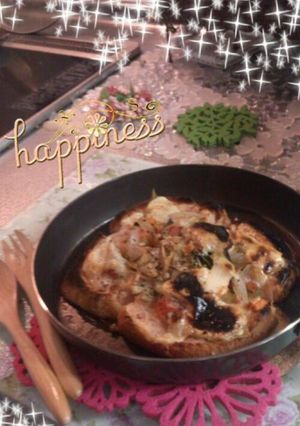 授乳中にも☆野菜たっぷりsoupトースト-レシピのメイン写真