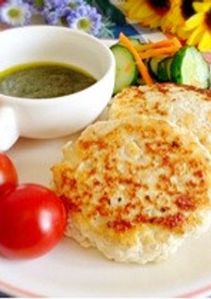 豆腐いりの鶏肉ハンバーグ-レシピのメイン写真