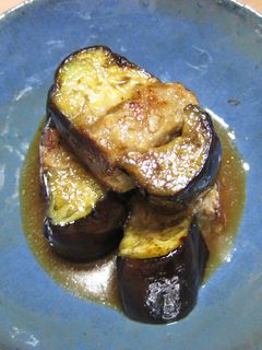 ナスのひき肉はさみ焼き-レシピのメイン写真