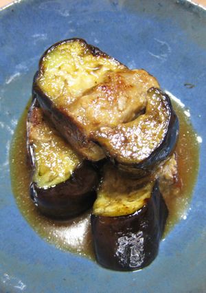 ナスのひき肉はさみ焼き-レシピのメイン写真
