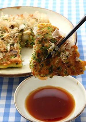 ねぎたっぷりの「味ぽん」お好み焼き-レシピのメイン写真