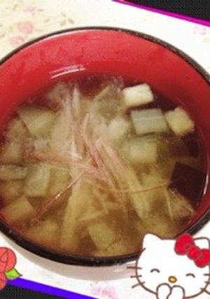 大急ぎで〜茄子の味噌汁…(o˘◡˘o)-レシピのメイン写真