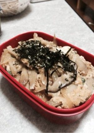 ごぼうとしいたけの味噌たまごとじ-レシピのメイン写真