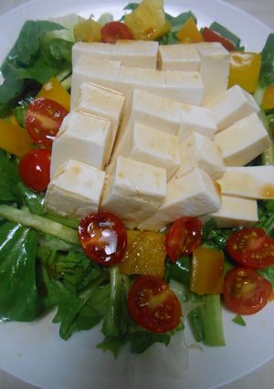 サラダほうれん草と豆腐のサラダ-レシピのメイン写真