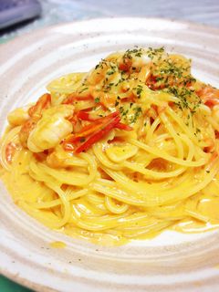 エビとフレッシュトマトのクリームパスタ-レシピのメイン写真