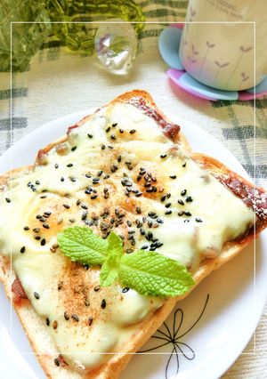 香ばし美味❀小倉チーズトースト-レシピのメイン写真