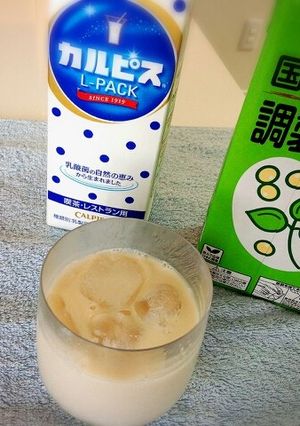 夏はコレ!豆乳カルピス♬。•-レシピのメイン写真