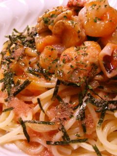 簡単♪冷製シーフード明太子ソースパスタ-レシピのメイン写真