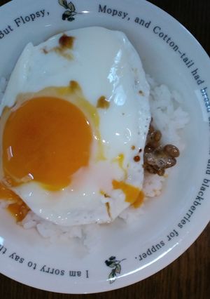 納豆と目玉焼きご飯-レシピのメイン写真