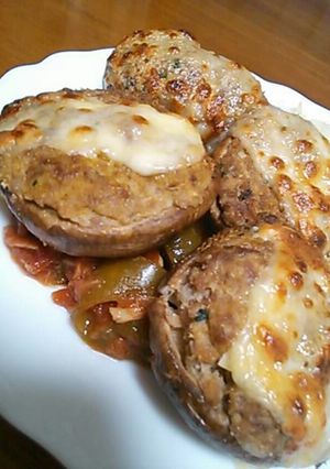 チーズのせ椎茸バーグ-レシピのメイン写真