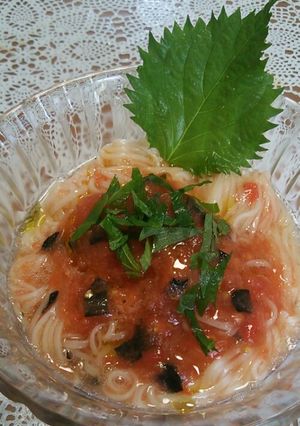 アレンジ王子♪冷製おろしトマトパスタ-レシピのメイン写真