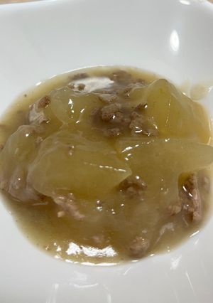 下処理はレンジで!冬瓜とひき肉の煮物-レシピのメイン写真