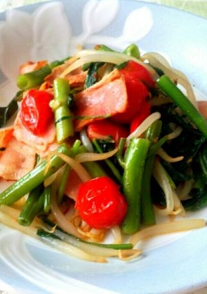 ♪空芯菜ともやしのイタリアン風♪-レシピのメイン写真