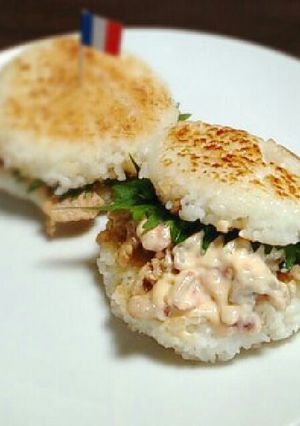 梅マヨの焼肉ライスバーガー-レシピのメイン写真
