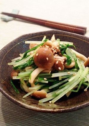 水菜としめじのさっぱりだし和え-レシピのメイン写真
