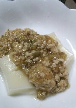 簡単 なすと鶏ミンチのあんかけもち-レシピのメイン写真