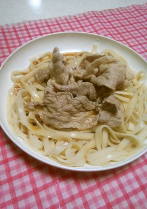 豚肉きしめん-レシピのメイン写真