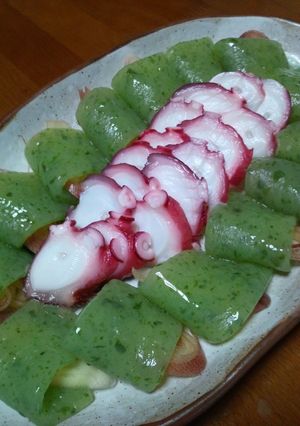 タコと刺身コンニャクと茗荷で一皿-レシピのメイン写真