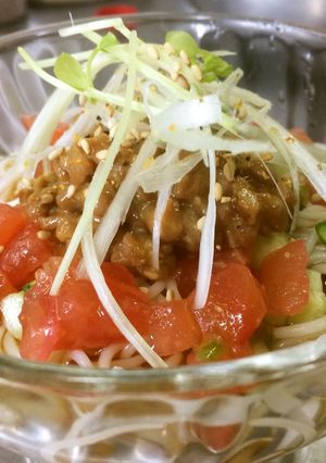 ★”お洒落”味噌納豆そうめん★-レシピのメイン写真