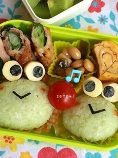 親子のカエルちゃん キャラ弁☆-レシピのメイン写真