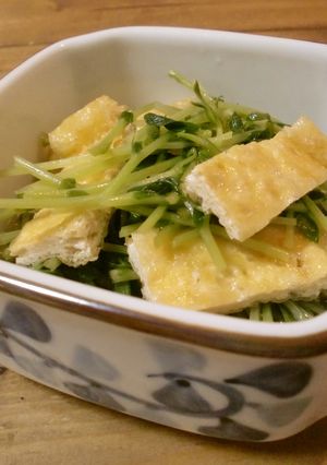 豆苗と京あげのさっと煮-レシピのメイン写真